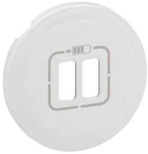 Лицевая панель Legrand Celiane для 2-м. розетки USB белый картинка
